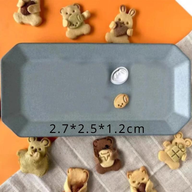 Easter Mini Bunny Cookie Cutter Mold Fondant Cartoon Animal Shape Stamp Cookie Cutting Mould Cake Decoration Kitchen Accessories