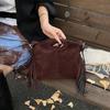 Brand Designer Suede Women's Shoulder Bag Retro Tassel Crossbody Bag Bucket Handbag KTY