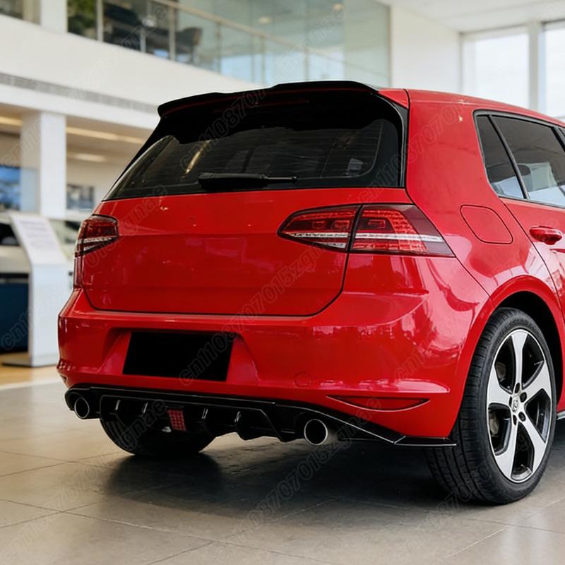 For VW Golf 7 MK7 Standard /GTI / GTD 2013 2014 2015 2016 Automobile Rear Bumper Blade-style Diffuser Lip Body Modificatikon Kit