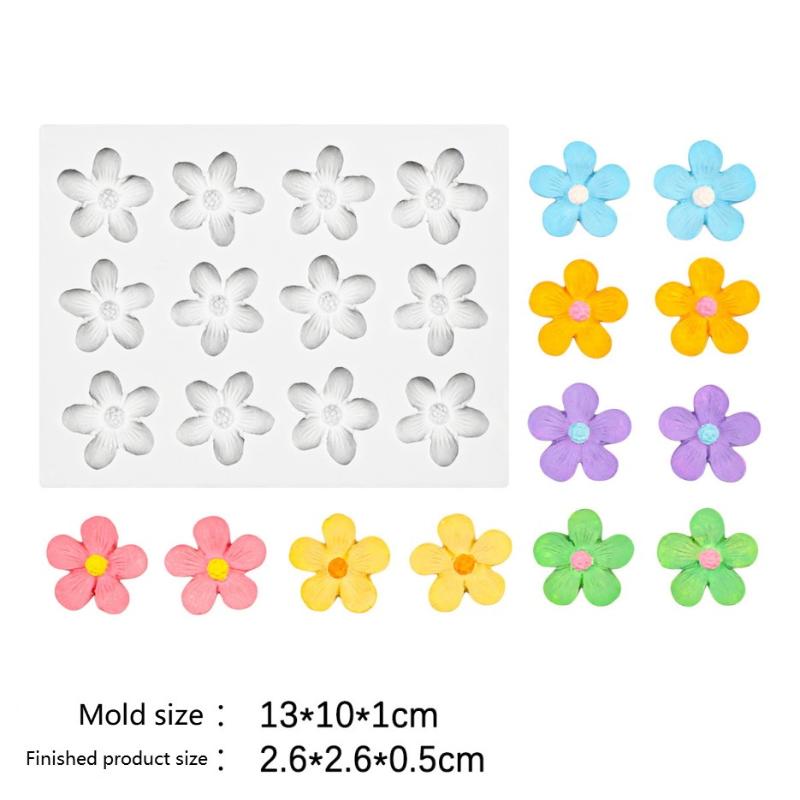 Mini Rose Camellia Flower Silicone Sugarcraft Mold Cookie Cupcake Chocolate Baking Mold Fondant Cake Decorating Tools