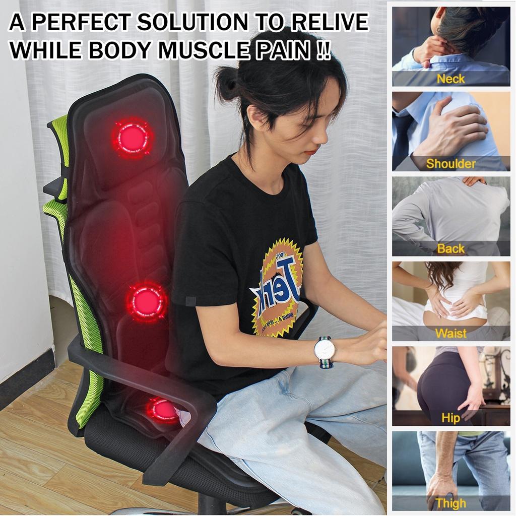 8 Modes Full Body Pad Heating Massage Seat Cushion Massagers Shiatsu Back Neck Waist Pain Relief Car Seat Electric