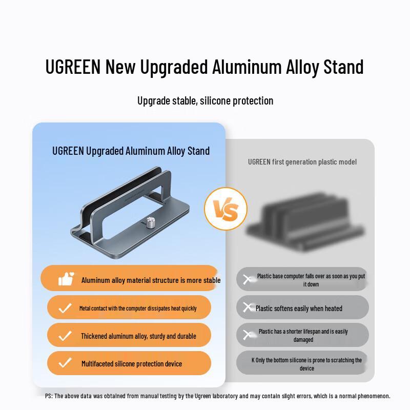 Ugreen Aluminum Vertical Laptop Stand & Cooling Base