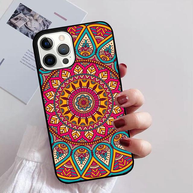 Mandala Blume Totem Handyhülle Für iPhone 17 Air 16 15 14 13 12 11 Pro Max Plus Max Hülle Schale