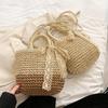 Holiday Style Straw Woven Bag Women's Summer New Large-capacity Woven Messenger Bag Portable Vegetable Basket Beach Bag