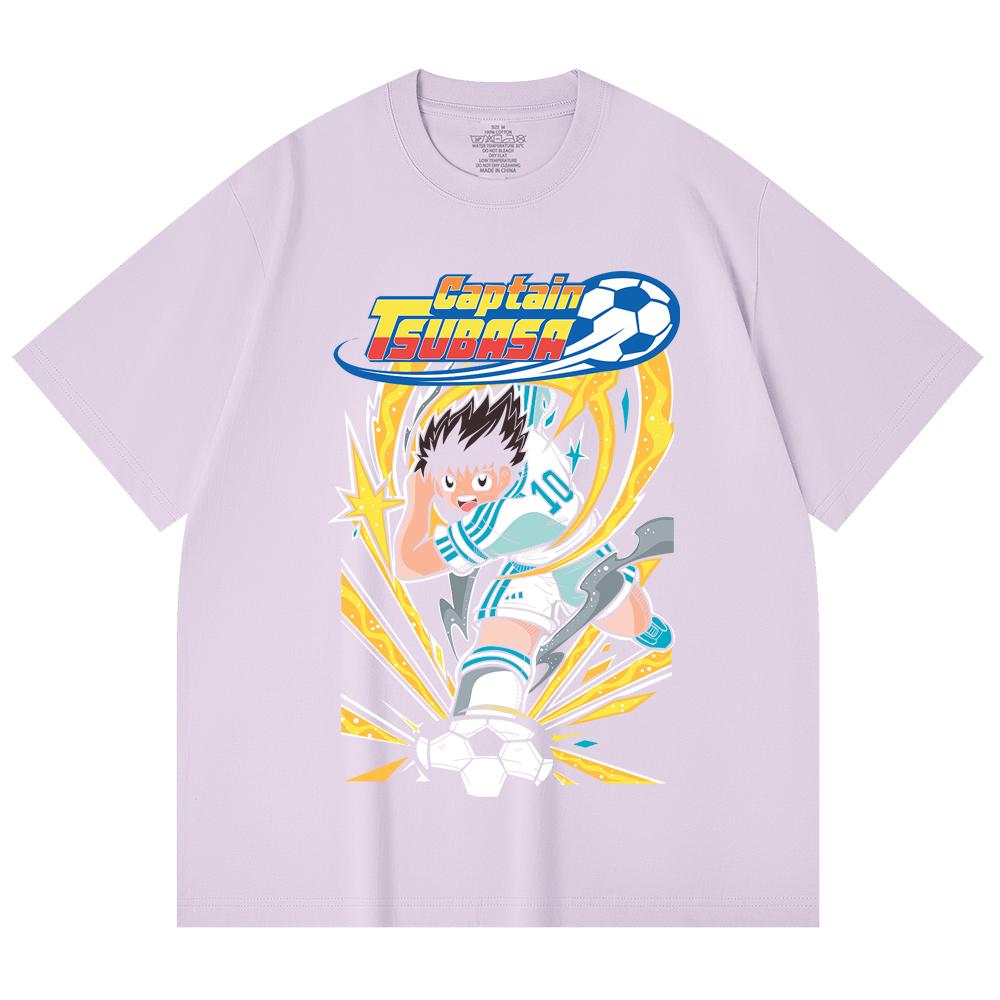 230 Gsm 100% Cotton Captain Tsubasa V1 Print Unisex Heavy Cotton T Shirt