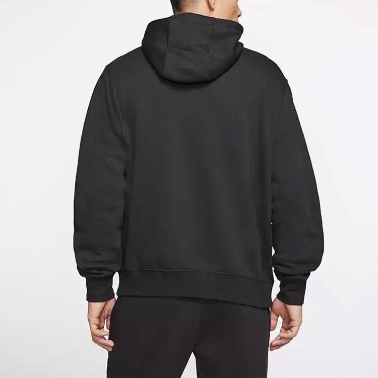 Nike SS20 Logo Hooded Fleece Jacket Men Jackets Black CJ4755-010