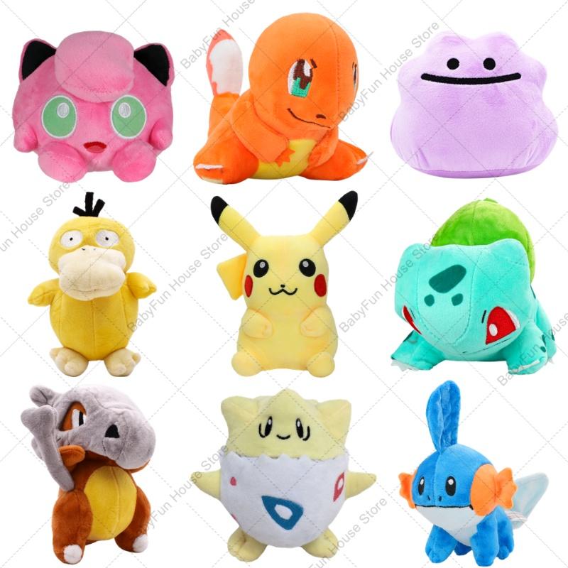 Cubone Ditto Charmander Jigglypuff Snorlax Plush Toys Kawaii Pikachu Togepi Bulbasaur Mudkip Peluche Dolls Gifts Kids