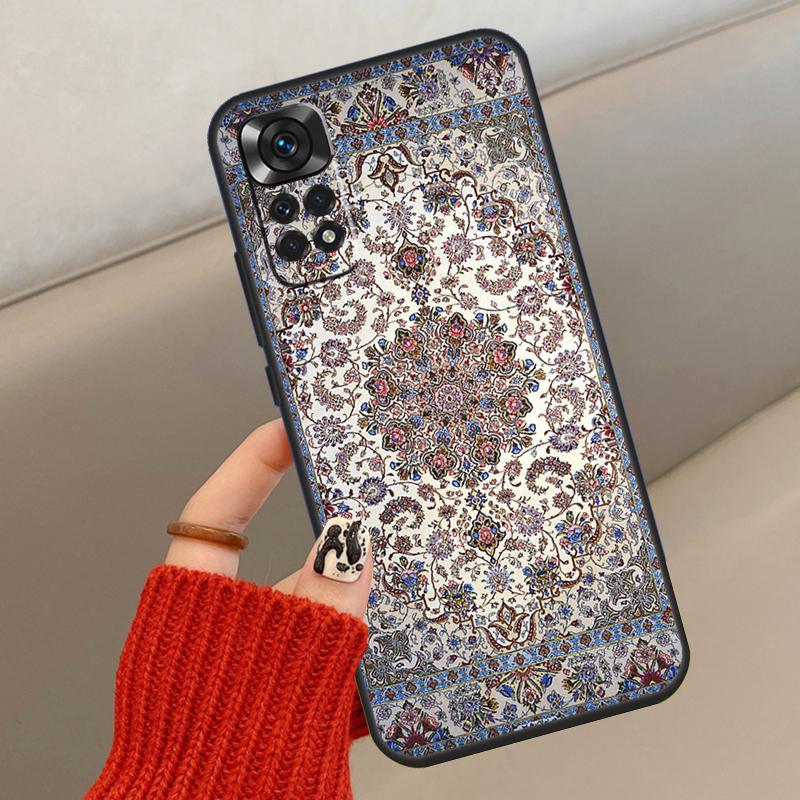 Persian Carpet Floral Pattern Phone Case For Xiaomi Redmi Note 8 9 10 11 12 Pro 11S 10S 9S 8T Redmi 10A 10C 9A 9C Cover