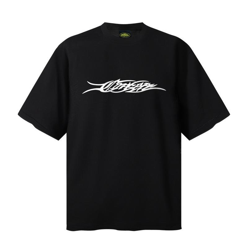 Meichao Alcatraz American Tide Brand Heavy Cotton 260 Short-sleeved T-shirt Men's and Women's Loose Casual and Versatile Summer