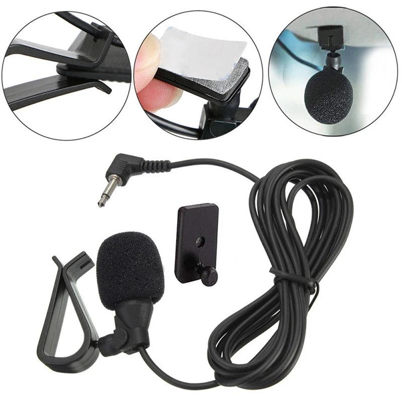 Car Microphone Audio Navigation Wired Clip External Wires Auto Mics Radio 3m Long Mic Stereo 3.5mm Mono 2.5mm SM Lotus Jack PlugGood product