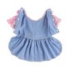 Adorable Pet Princess Dress Bear Button with Cute Breathable Cat Soft Comfortable Dog Dress for Spring Summer