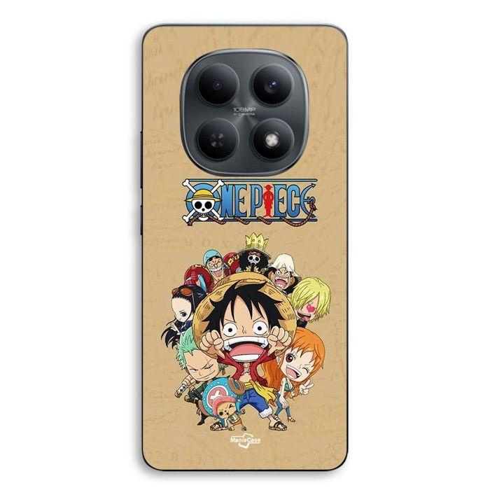 Coque de téléphone - MANIACASE - Xiaomi Redmi Note 15 5G - Silicone TPU - Motif One Piece Straw Hat Crew - Noir