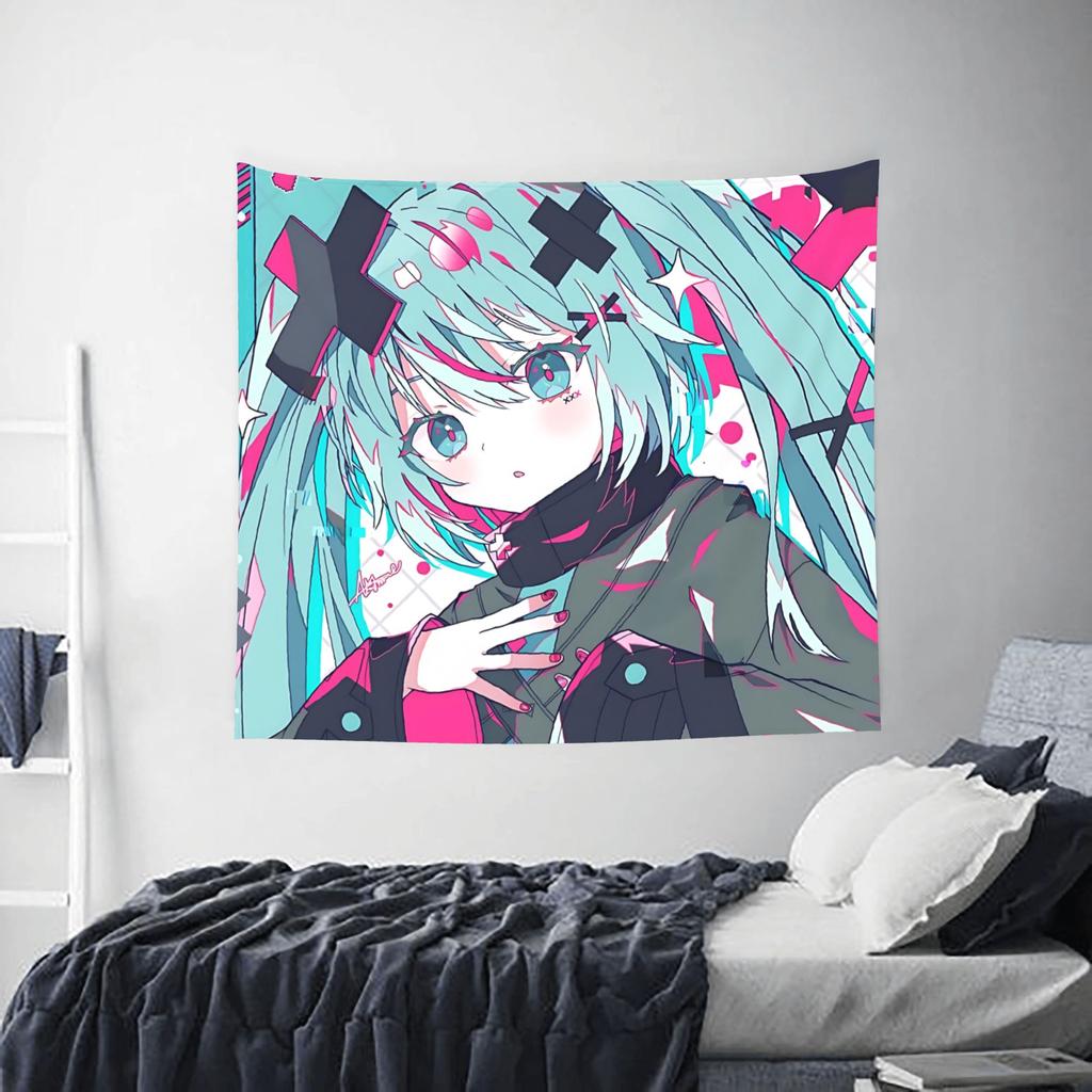 Cutecore Hatsune Miku Tapestry Room decoration Home Decoration Tapestry Decor Accessories Cute Room Decor