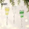 Christmas Garland Decor Acrylic Pine Cone Pendant with Faux Crystal Drop, Tree Elegant Hanging Xmas Baubles Ornaments, Transparent Gradient