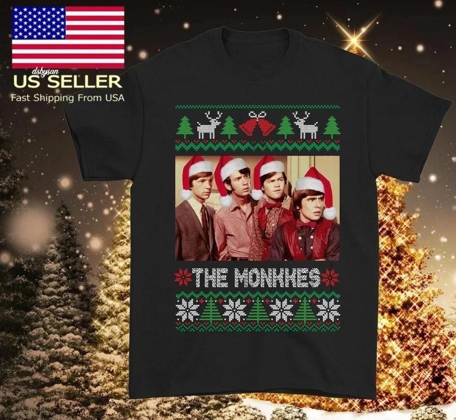 New Hot The Monkees Band Ugly Christmas Gift Xmas S to 5XL Tee Shirt TU468 Unisex T-Shirt XL