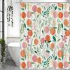 Vanilla Peach Shower Curtain, Bathroom Decorative Shower Curtain, Waterproof Shower Curtain With Hooks