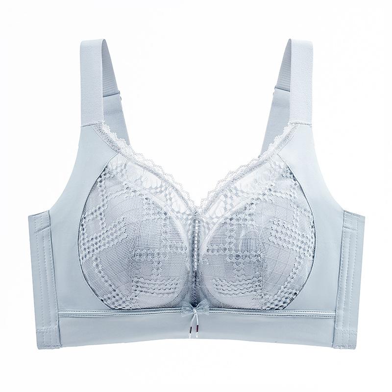 

Большое нижнее белье для женщин, тонкий крой без косточек, с поддержкой и эффектом пуш-ап, предотвращающее провисание. 40/90D синий