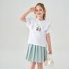 Montagut Girls' Summer 2-Piece Pleated Skirt Outfit