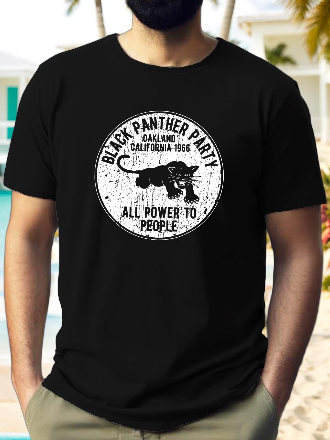 Black Panther Party 1996 Graphic T-shirt - Casual Summer Short Sleeve Crewneck S