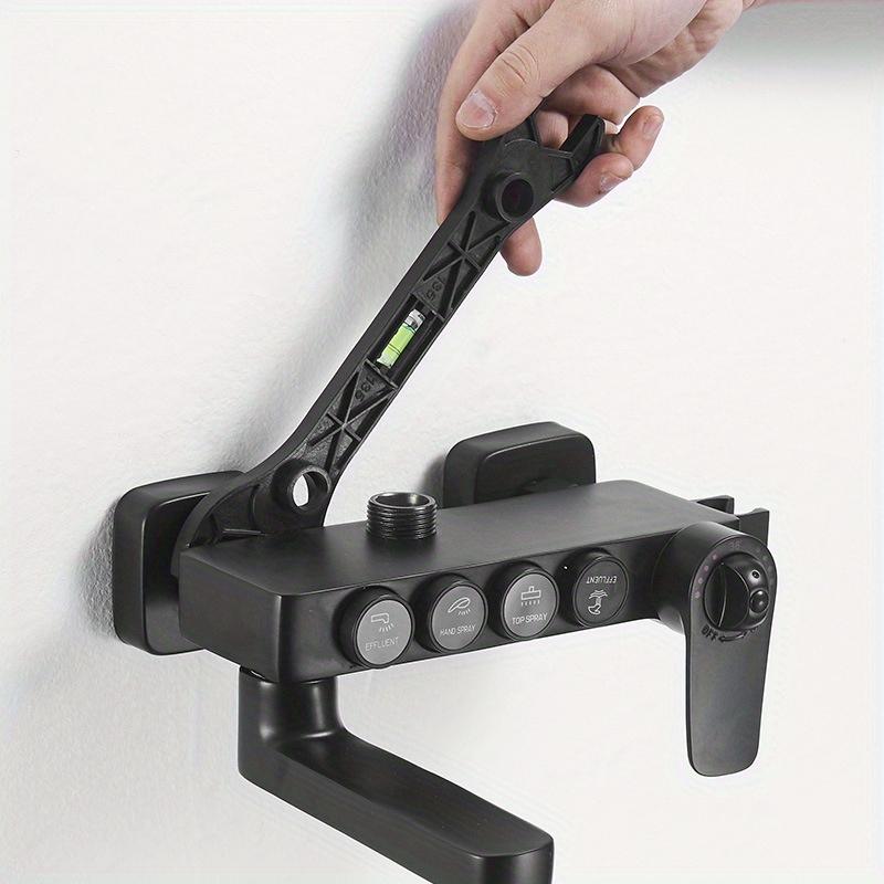 Multifunctional Dual Headed Wrench with Level Manual Tap Spanner Repair Plumbing Tools for Household Faucet Pipe Hand Tools