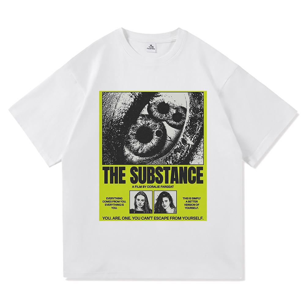 The Substance Movie 2024 T Shirts Men Harajuku Monstro Elisasue Tshirt Unisex High Quality Horror Style Vintage Cotton Tee Shirt