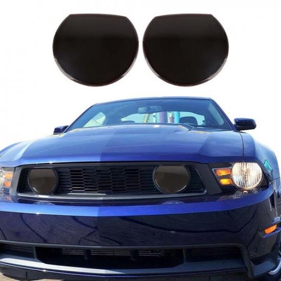 Smoked Black Front Grille Light Panel Decor Cover Trim For Ford Mustang 2010-14