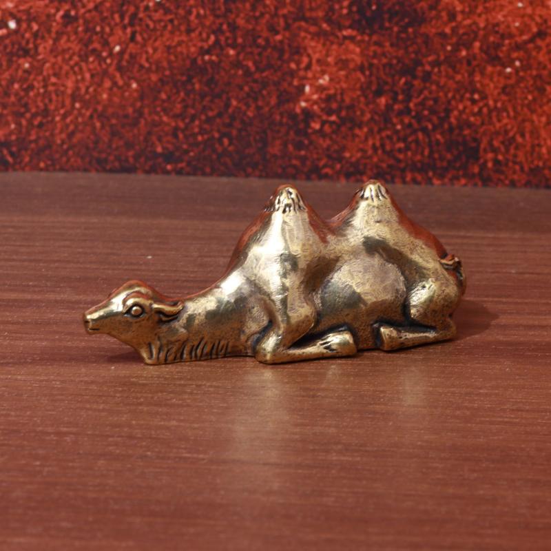 Pure Copper Camel Office Pen Holder Home Decoration Living Room Figurines Miniatures Table Decor Tea Pet Crafts Gift
