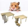 Hölzerne Hamster-Kletterplattform mit Leiter für Kleintier-Schleif- und Sprungspielzeug für Eichhörnchen, Rennmäuse, Chinchillas