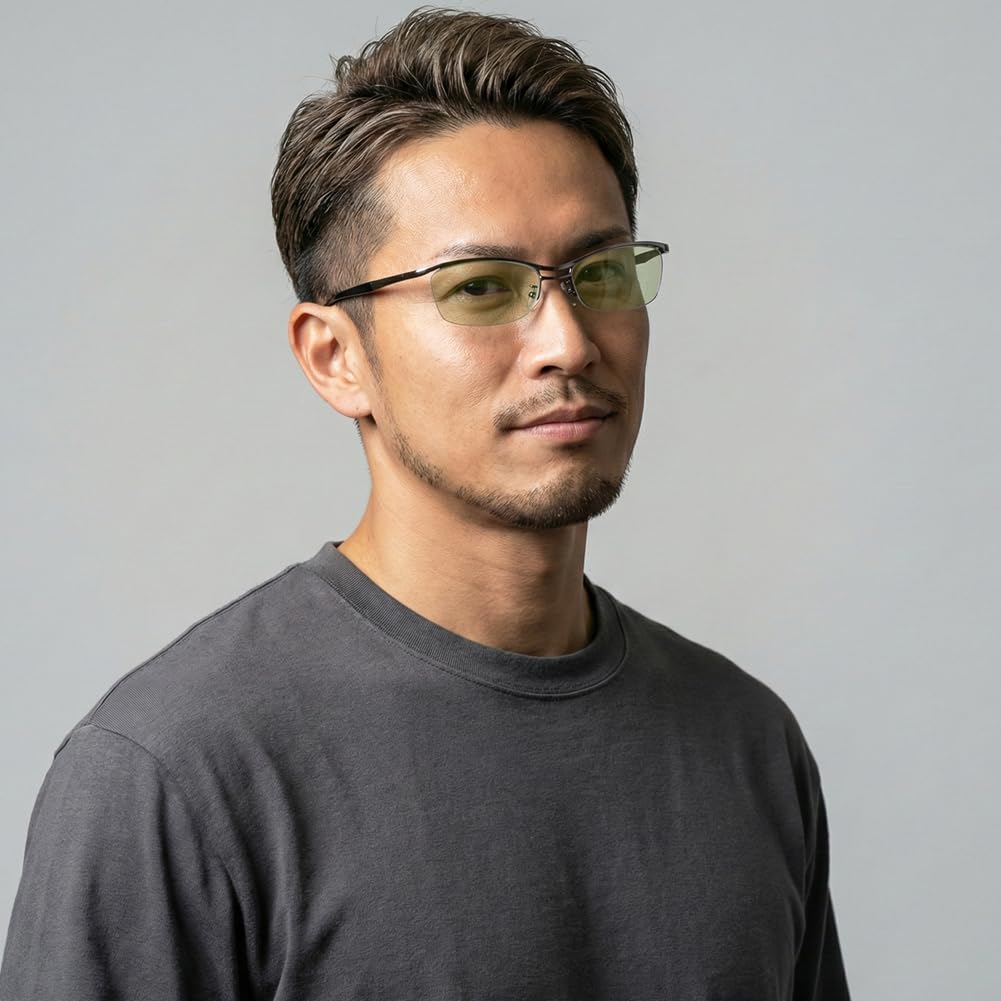 [Eight Tokyo] Reading Glasses, Blue Light Blocking, Stylish, Men's, Chic, Metal, Cool, 1.5, UV Cut, Senior Glasses, Reading Glasses [Sabae Manufacture