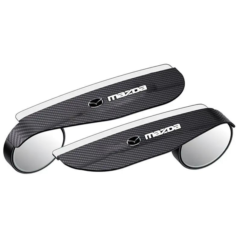 

2025 Hot 2Pcs Wide Angle Car Reversing Rearview Auxiliary Mirrors Blind Spot Mirrors Rearview for Mazda 3 5 6 323 CX5 CX9 CX8 CX чорний