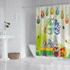 1PC Easter Bunny Easter Egg Decoration Shower Curtain, Playful rabbit theme With 12 hooks,Spring Holiday Bathroom Decoration