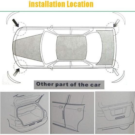 Runmade Patch Nero Anti-Collisione Striscia Protezione Paraurti Antigraffio Protezione Paraurti Finitura Universale per Auto SUV Camioncino (2 pacchi)
