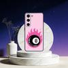 8 Ball Aesthetic Pink Phone Case For Samsung Galaxy A73,A72,A71,A70,A53,A52,A51,Others Soft Black Cover