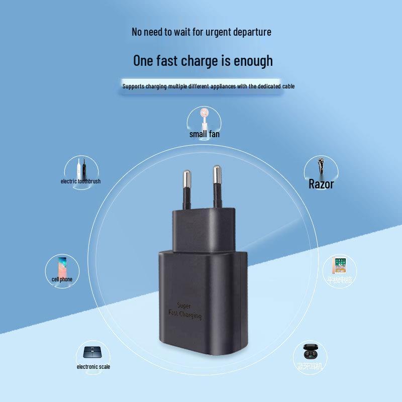 Compatible 25W Fast Charger for Samsung S23/S22 - US/EU/UK Adapter with PPS Super Fast Charging Protocol
