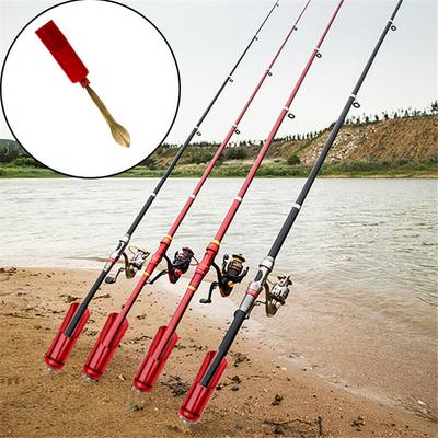 Fishing Rod Stand Pole Holder Plug Insert Ground  Iron Tool