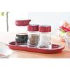 Risu Noble Rotating Condiment Tray, Red, 19.2cm Diameter x 19.7cm Height, Made in Japan