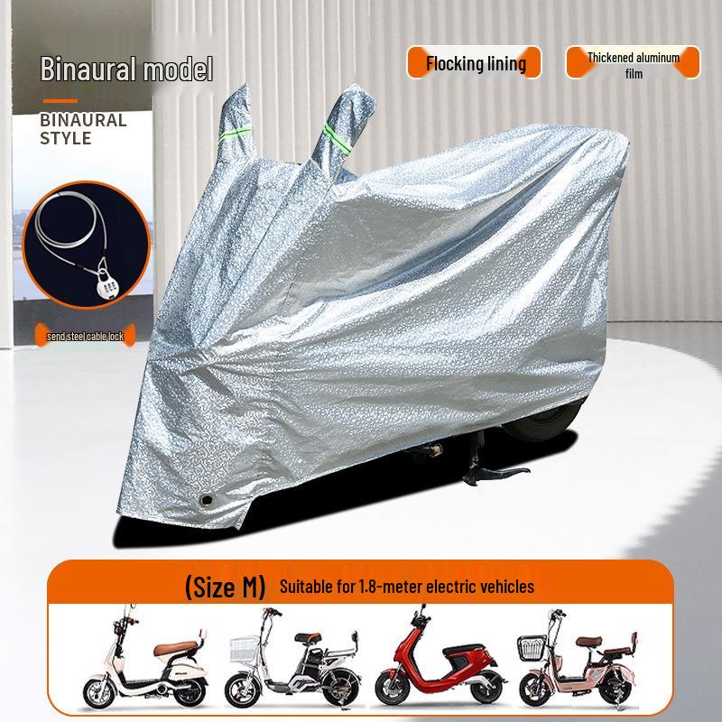 Universal Rainproof Car & Motorcycle Cover - Thick, Dustproof, Sunscreen Protection for Electric Cars