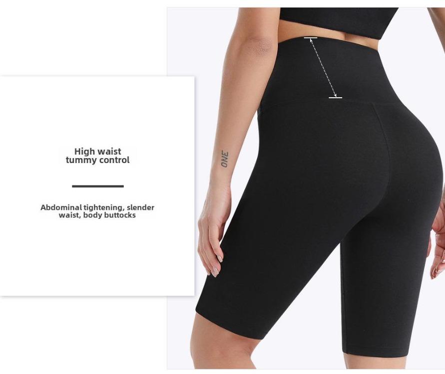 High Waist Yoga Shorts for Women Summer Workout Activewear PRO Fitness Pants Sweat Proof Lifted Hip Cross Border Design
