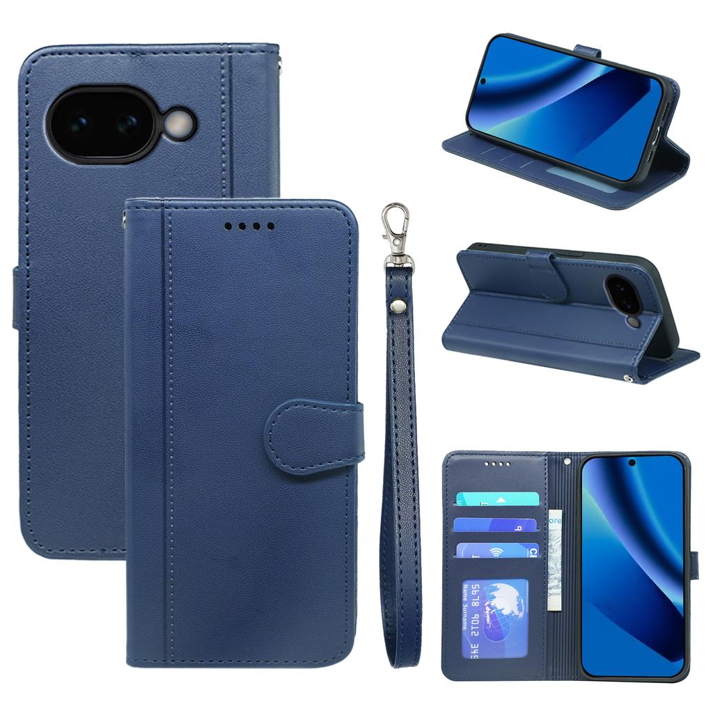 Pro Google Pixel 10a Pouzdro s peněženkou Magnetické zapínání Kožený kryt na telefon s popruhem