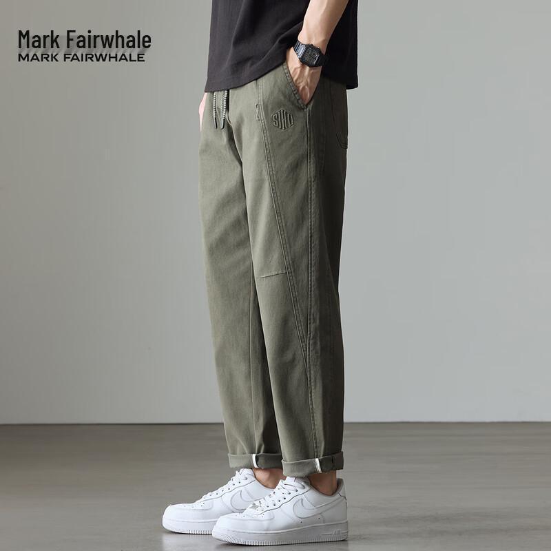 Mark Fairwhale Men's Cotton Blend Casual Elastic Waist Pants