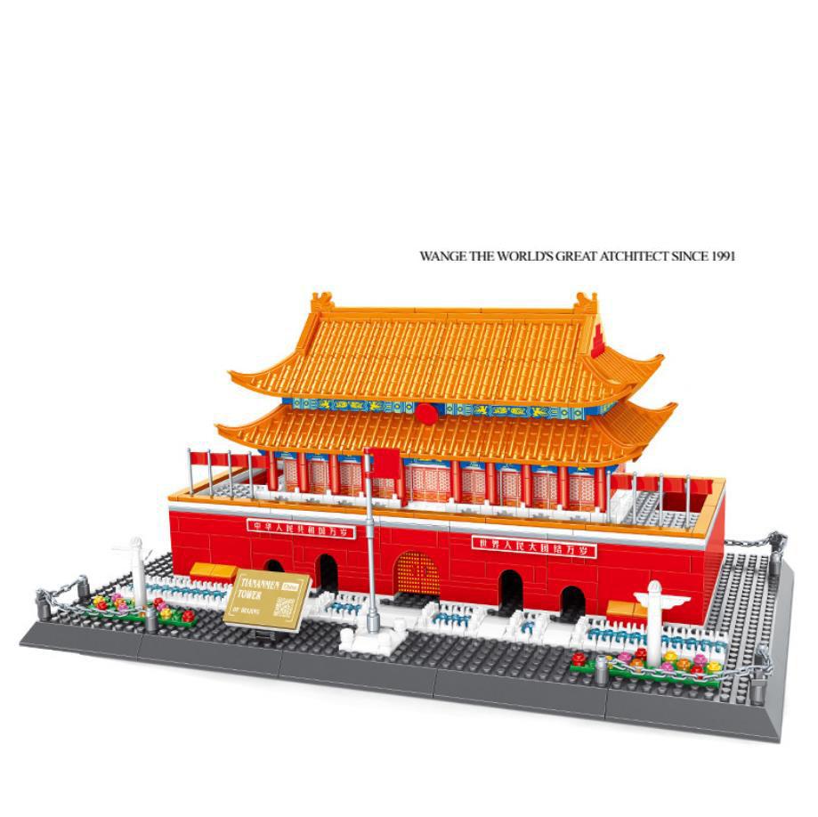 World Famous Historical Architecture Tiananmen Micro Diamond Block China Beijing Tianan Men Model Brick Nanobrick Toy Collection