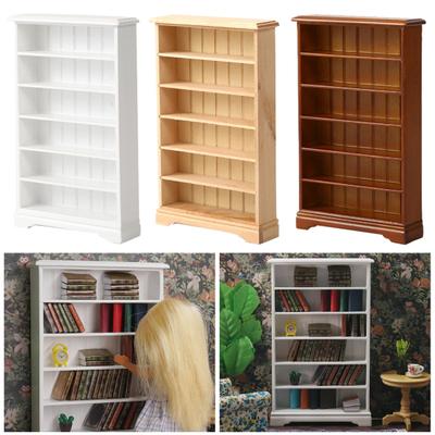 Puppenhaus Mini Bücherregal Regal 45303 Maßstab Weiß Moderne Wohnzimmer Möbel für Puppen