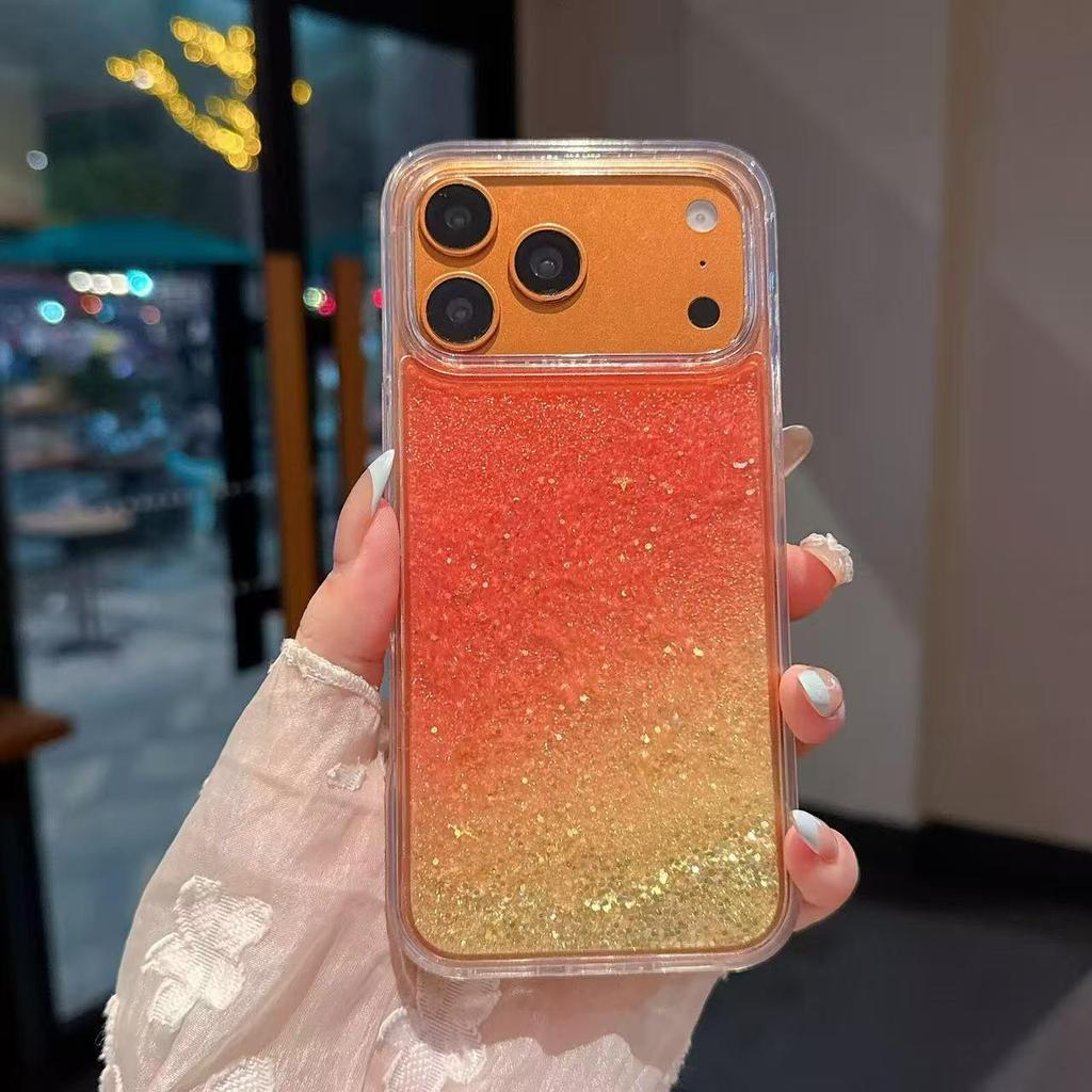 Glitter Sand Phone Case for iPhone 13/14/15/16 Pro Max - Starry Sky Gradient