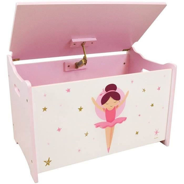Wooden Toy Box - Ballerina Dancer - FUN HOUSE - H.40 X W.58 X D.36 Cm