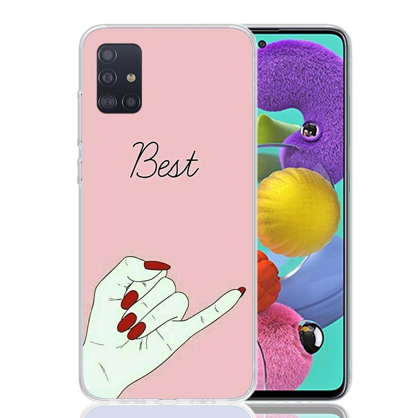Girls Bff Best Friends Forever Phone Case for Samsung Galaxy A52 A51 A50S A12 A22 A32 A72 A10S A30S A31 A71 Note 20 Ultra 10 Plu