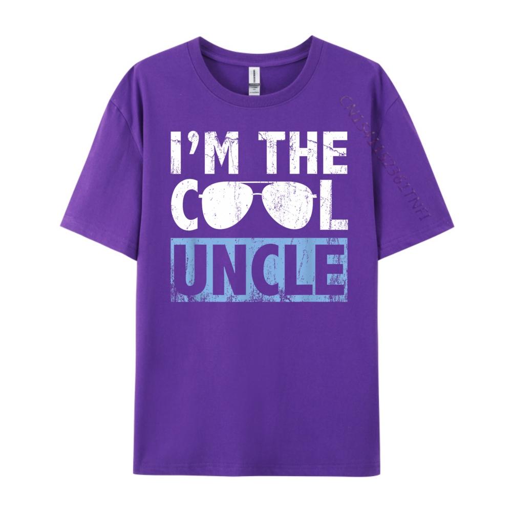Im The Cool Uncle Shirt Gifts White T Shirt Men Streetwear