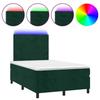 Maison Exclusive - Sommier à lattes de lit avec matelas LED vert foncé 120x190 cm