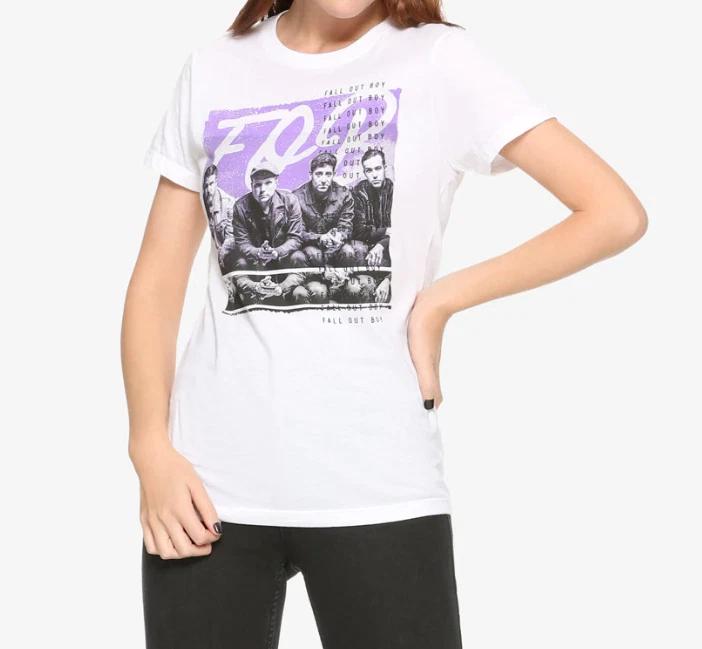 

FALL OUT BOY PHOTO Women s Girls Junior Fit 100% Cotton T-shirt Mens Tees Top Pop Rock NEW 100% Authentic 4XL