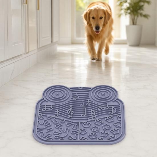 Pet Lick Mat, Suction Cup Slow Feeder Mat, Multi-Texture Design, Silicone Slow Feeding Mat for Cats And Dogs Thick Treat