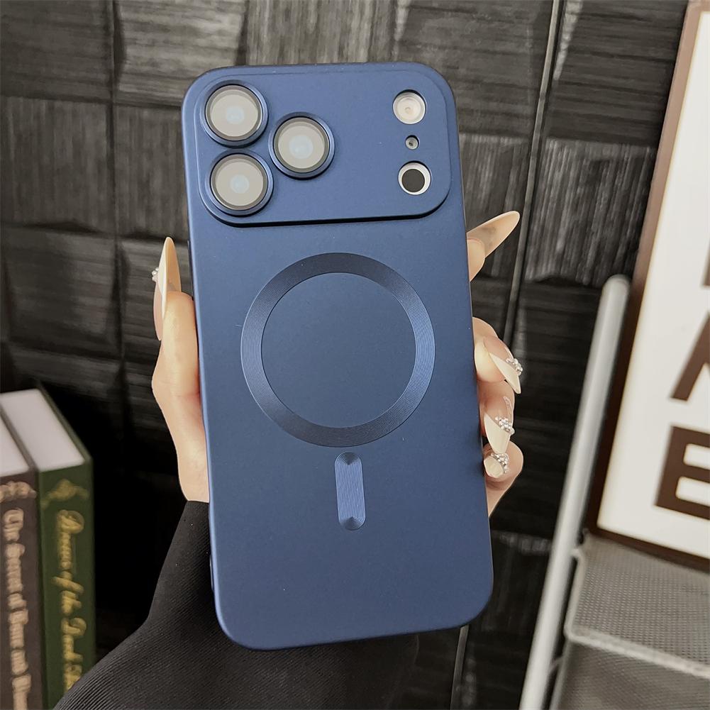 For Magsafe Magnetic Wireless Charge Case For iPhone 17 16 15 14 13 12 11 Pro Max 17Air 16e Silicone Glass Lens Protection Cover